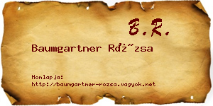 Baumgartner Rózsa névjegykártya