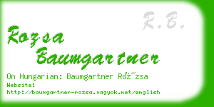 rozsa baumgartner business card